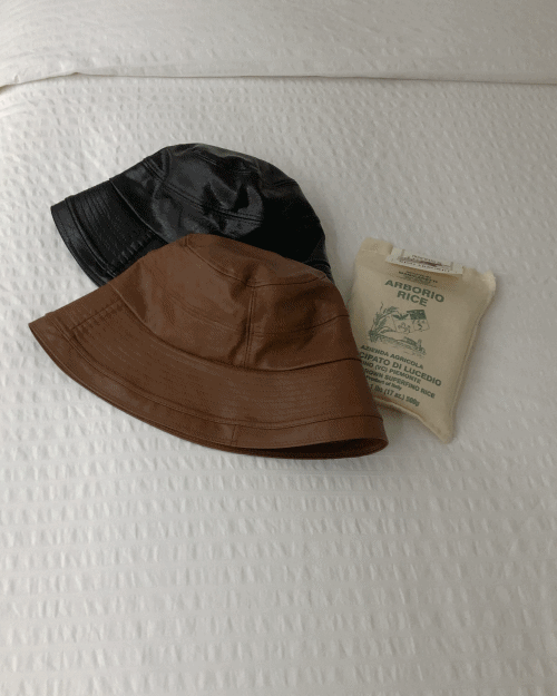빈티지 레더 벙거지 모자